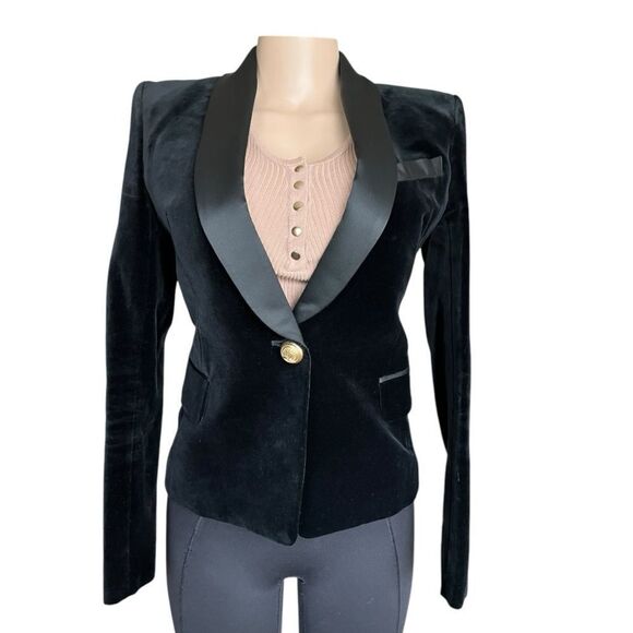 Authentic 2015 Balmain x H&M Collab black velvet blazer. - Picture 5 of 12